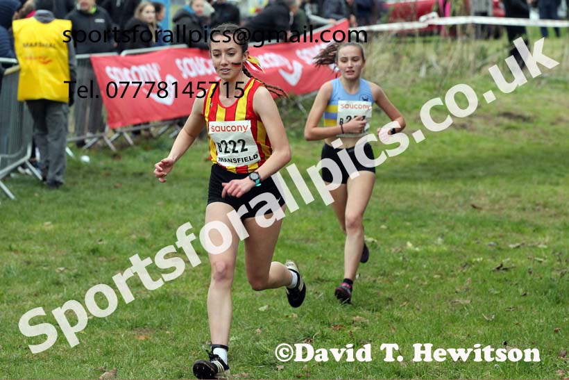 Junior womens 2021 National Cross Country Relays, Berry Hill Park, Mansfield. Photo: David T. Hewitson/Sports for All Pics
